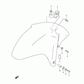 Схема вузла: Переднє крило (Model y) для Suzuki GSX-R600