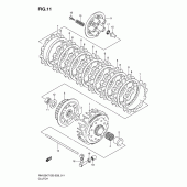 Схема вузла: Зчеплення для Suzuki RM125