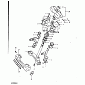 Схема узла: Рулевая траверса для Suzuki GS1000