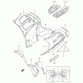 Схема вузла: Передній нижній обтічник (Rf900rr/rs) для Suzuki RF900