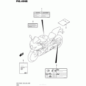 Схема вузла: Інформаційні наклейки (Gsx-R1000Al7 E28) для Suzuki GSX-R1000