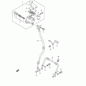 Схема вузла: Передній гальмівний шланг Suzuki GSX1300 Hayabusa
