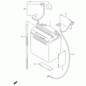 Схема вузла: Акумулятор для Suzuki GS500