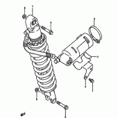 Схема вузла: Задній амортизатор (Dr350sl/sm/sn/sp/sr) для Suzuki DR350