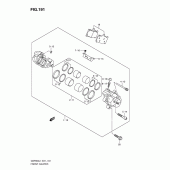 Схема узла: Передний тормозной суппорт (Gsf650al1 e21) для Suzuki GSF650 Bandit S
