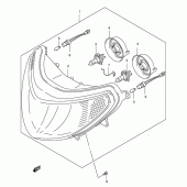 Схема вузла: Фара для Suzuki UH150 Burgman