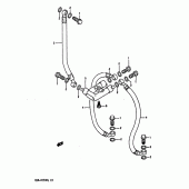 Схема узла: Передний тормозной шланг (Model l e24) для Suzuki GSX-R1100