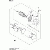 Схема узла: Стартер электрический для Suzuki GSX1300 Hayabusa