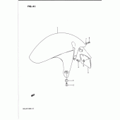 Схема вузла: Переднє крило для Suzuki GSX-R1100