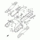 Схема вузла: Полик & Нижня підкрилка (Model k1/k2) для Suzuki AN400 Burgman (EU analogue of SkyWave)