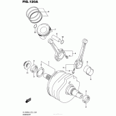 Схема вузла: Колінчастий вал Поршень для Suzuki VL1500 Boulevard C90 BOSS