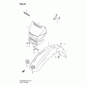 Схема узла: Переднее крыло для Suzuki DR-Z400 DR-Z400E