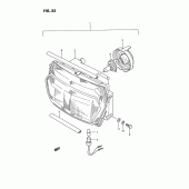 Схема вузла: Фара для Suzuki GSX1100 (Model k/l/m/n/p)