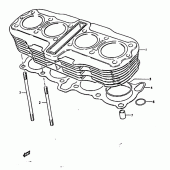 Схема вузла: Циліндр для Suzuki GS1000