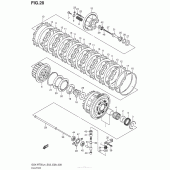Схема узла: Сцепление для Suzuki GSX-R750