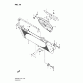 Схема узла: Радиатор (Gsr750uel1 e21) для Suzuki GSR750