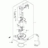 Схема вузла: Паливний насос (Model k3/k4) для Suzuki SV1000