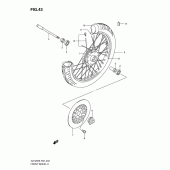 Схема узла: Переднее колесо для Suzuki GZ125 Marauder