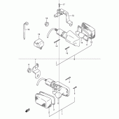 Схема вузла: Поворотники для Suzuki DR250