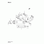 Схема узла: Выхлопная система (An650l1 e19) для Suzuki AN650 Burgman (EU analogue of SkyWave)