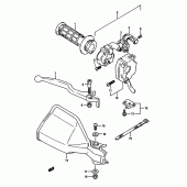 Схема узла: Правый пульт управления рулевой для Suzuki DR650 DR650S