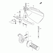 Схема вузла: Права ручка керма (Model r/s/t) для Suzuki DR350