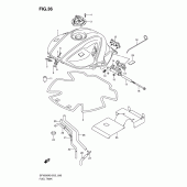 Схема узла: Топливный бак (Model k9) для Suzuki SFV650 Gladius