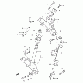 Схема узла: Рулевая траверса (Model v/w/x/y) для Suzuki DR125