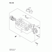 Схема узла: Передний тормозной суппорт (Gsf650l2 e21) для Suzuki GSF650 Bandit