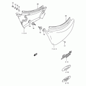Схема вузла: Бічні панелі (Model s/t/v) для Suzuki VS800 Intruder 800