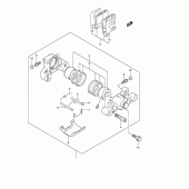 Схема вузла: Задній гальмівний супорт для Suzuki GSF600 Bandit