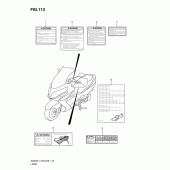 Схема вузла: Інформаційні наклейки (An400l1 e3) для Suzuki AN400 Burgman (EU analogue of SkyWave)