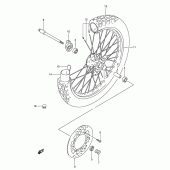 Схема узла: Переднее колесо для Suzuki DR250