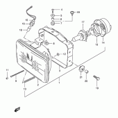 Схема узла: Фара для Suzuki DR125