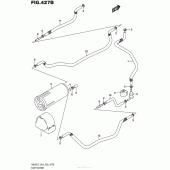 Схема вузла: Система вентиляції бензобака (Sv650Al7 E33) для Suzuki SV650