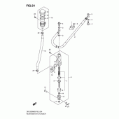 Схема узла: Задний тормозной цилиндр для Suzuki DR125