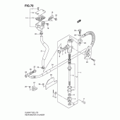 Схема узла: Задний тормозной цилиндр (Dl650k7/k8/k9/l0/uel0) для Suzuki DL650 V-Strom