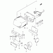 Схема узла: Задний фонарь (Стоп-сигнал) (Model m/n/p/r/s) для Suzuki DR650 DR650RSE