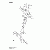 Схема вузла: Рульова траверса (Gs500fh p28) для Suzuki GS500