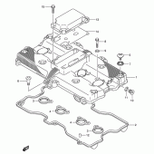 Схема узла: Клапанная крышка для Suzuki GSF650 Bandit S