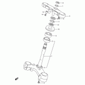 Схема вузла: Рульова траверса (Model w/x/y/k1) для Suzuki TL1000