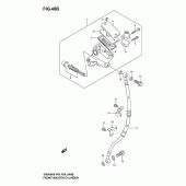 Схема вузла: Передній гальмівний циліндр (Gs500fk4/k5/k6) для Suzuki GS500