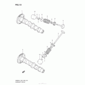 Схема вузла: Розподільний вал & Клапан для Suzuki AN650 Burgman (EU analogue of SkyWave)