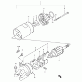Схема вузла: Електричний стартер для Suzuki GSX-R400