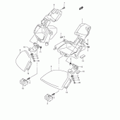Схема вузла: Передній бардачок (Model k4/k5/k6) для Suzuki AN400 Burgman (EU analogue of SkyWave)