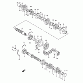 Схема узла: Трансмиссия для Suzuki GSX600 Katana
