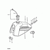 Схема узла: Топливный бак (Ts250erx) для Suzuki TS250