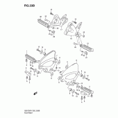 Схема узла: Подножки (Model k1/k2/k3) для Suzuki GSX750 Katana