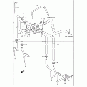 Схема вузла: Система індукції повітря для Suzuki GSF1200 Bandit S