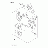 Схема узла: Передний тормозной суппорт для Suzuki DR-Z250